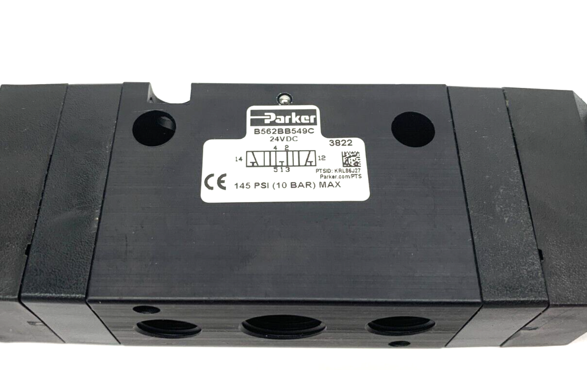 Parker B562BB549C Double Solenoid Valve 3-Port 3/8" P2E-KV32C Solenoids - Maverick Industrial Sales
