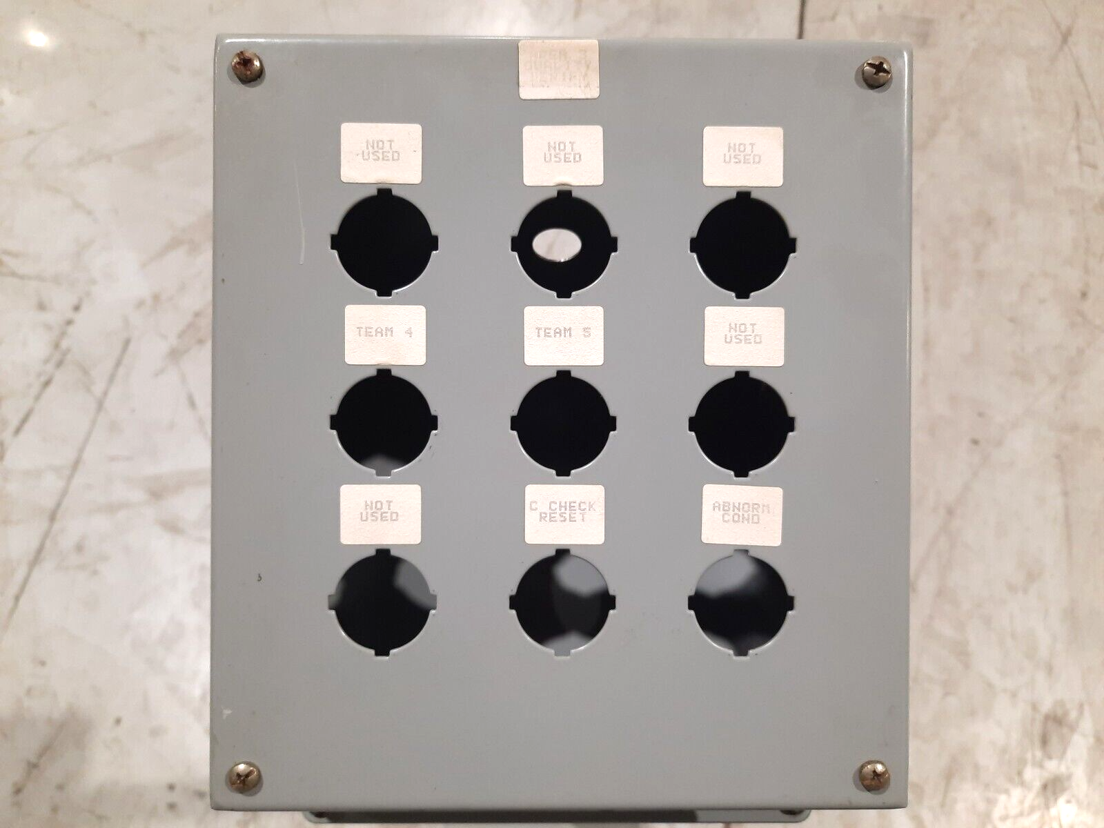 Wiegmann WPBA9 30mm Push Button Enclosure, 9 Hole, w/ 3-1/2' Podium Stand - Maverick Industrial Sales