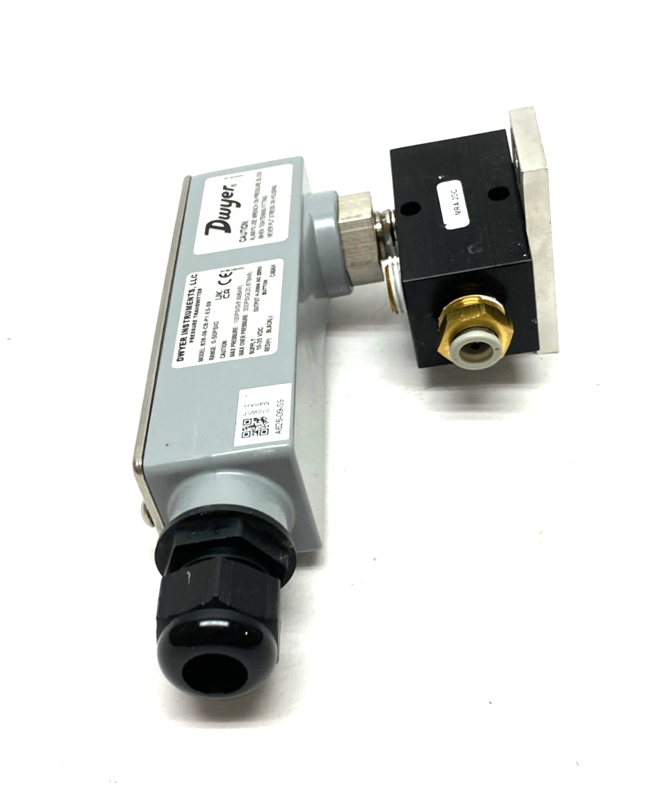 626-09-CB-P1-E5-S9 | Dwyer Industrial Pressure Transmitter w/ MRA-2DC Manifold - New – Open box - Maverick Industrial Sales