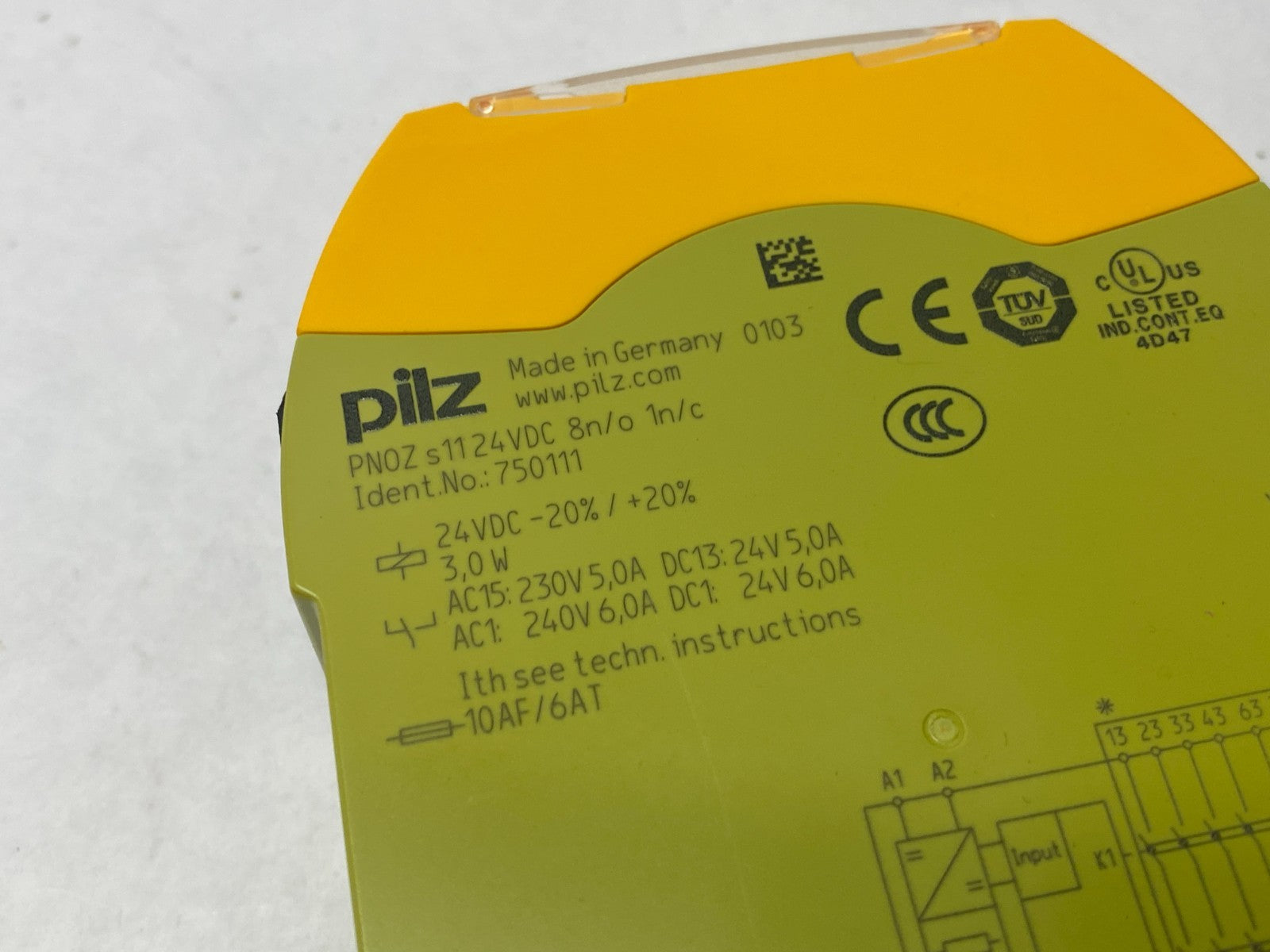 Pilz 750111 Sigma Contact Expansion Safety Relay PNOZ s11 24VDC 8 n/o 1 n/c - Maverick Industrial Sales