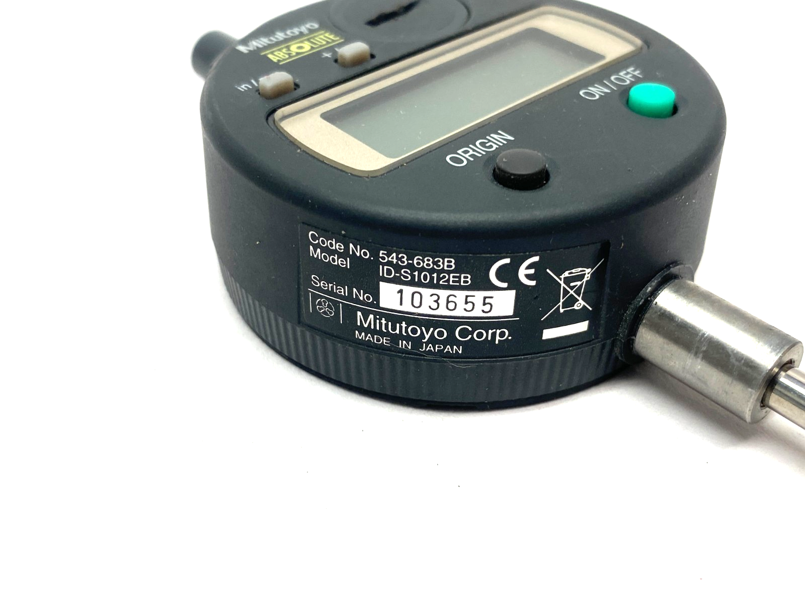 Mitutoyo 543-683B ABSOLUTE Digimatic Indicator ID-S1012EB - Maverick Industrial Sales