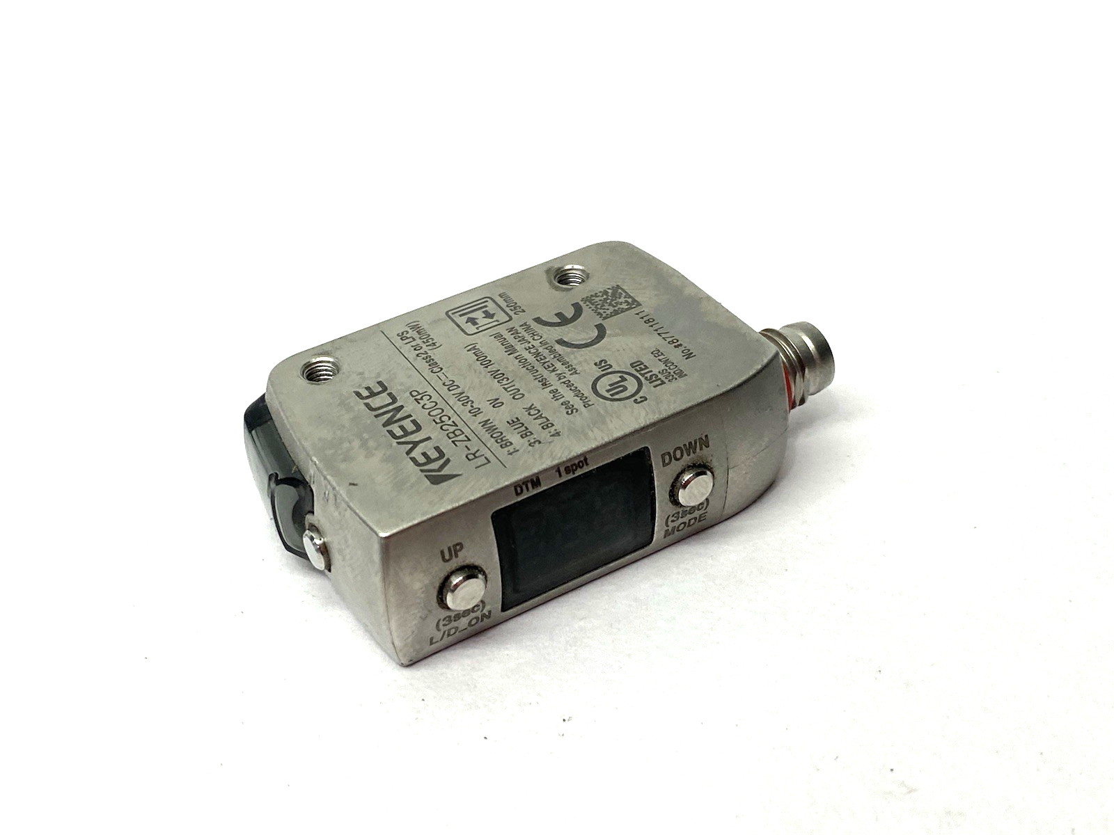 Keyence LR-ZB250C3P Self-Contained CMOS Distance Based Laser Sensor, 3-Pin 250mm - Maverick Industrial Sales