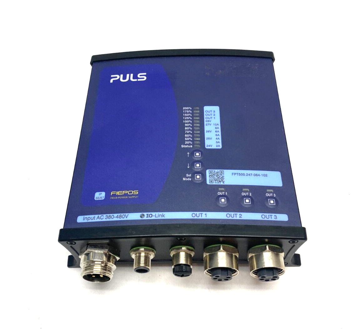 Puls FPT500.247-064-102 FIEPOS IO-Link Power Supply 3-Phase IP54, IP65 & IP67 - Maverick Industrial Sales