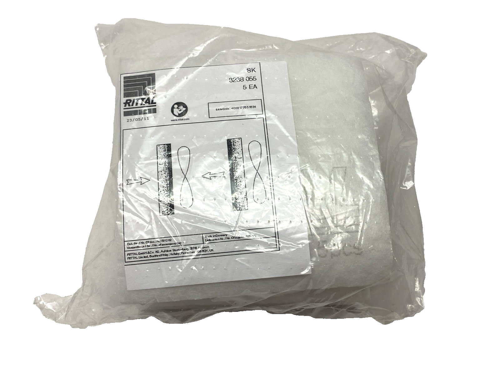 Rittal SK3238.055 Synthetic Fiber Fan Filter Mat 120mm x 120mm x 12mm PKG OF 5 - Maverick Industrial Sales