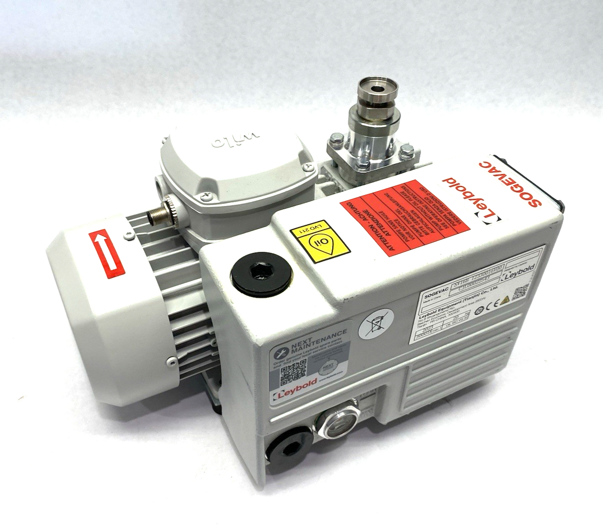 SV16B | Leybold SOGEVAC Rotary Vane Vacuum Pump, Scheugenpflug SP0225444 - New – Open box - Maverick Industrial Sales