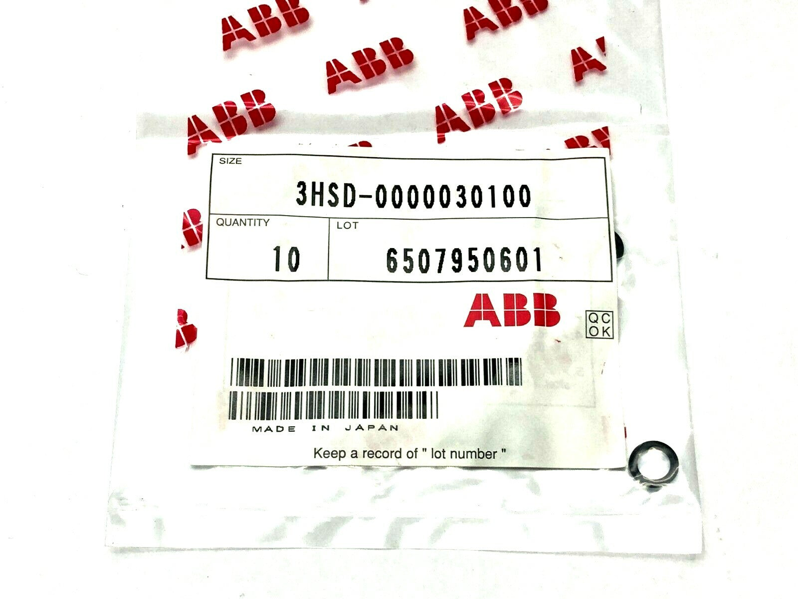 ABB 3HSD-0000030100 O-Ring Paint Seal PKG OF 10 - Maverick Industrial Sales