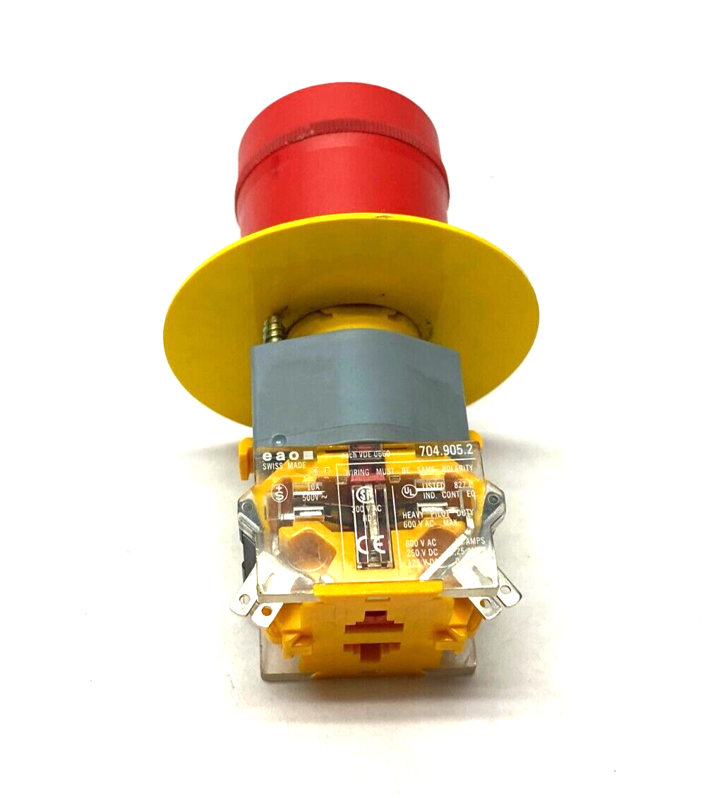Eao 704.664.2 Emergency Stop Pushbutton Assembly Twist-Release 704.905.2 Contact - Maverick Industrial Sales