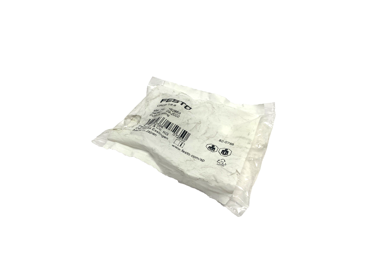 Festo CRQS-1/8-8 Pneumatic Push-In Fitting R 1/8", For 8mm Tube O.D. 162863 - Maverick Industrial Sales