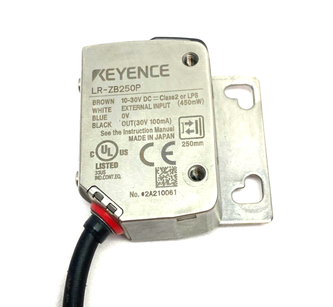 Keyence LR-ZB250P Self Contained Laser Sensor, 8" Cable - Maverick Industrial Sales