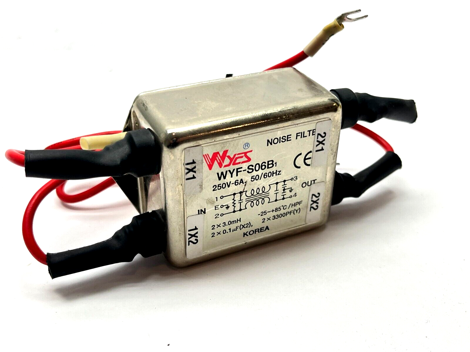 Woon Young WYF-S06B Noise Filter 6A 250V - Maverick Industrial Sales