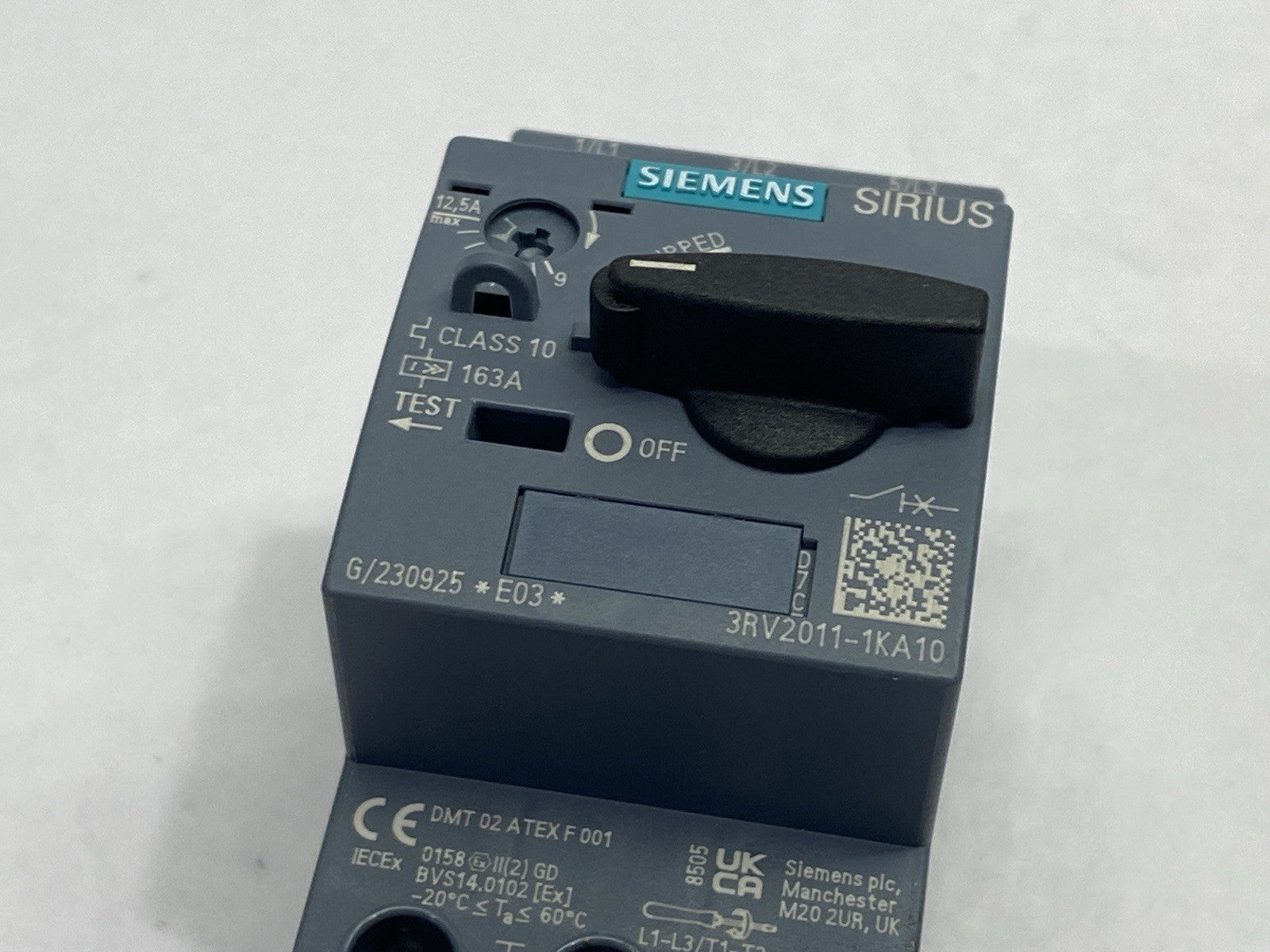 Siemens 3RV2011-1KA10 Motor Protector Circuit Breaker 9-12.5A - Maverick Industrial Sales