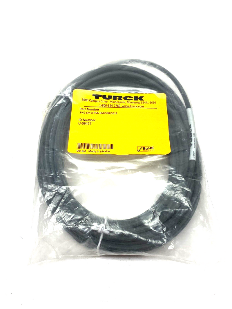 Turck PKG 6M-8-PSG 6M/S90/S618 Double Ended Cordset U-09477 - Maverick Industrial Sales