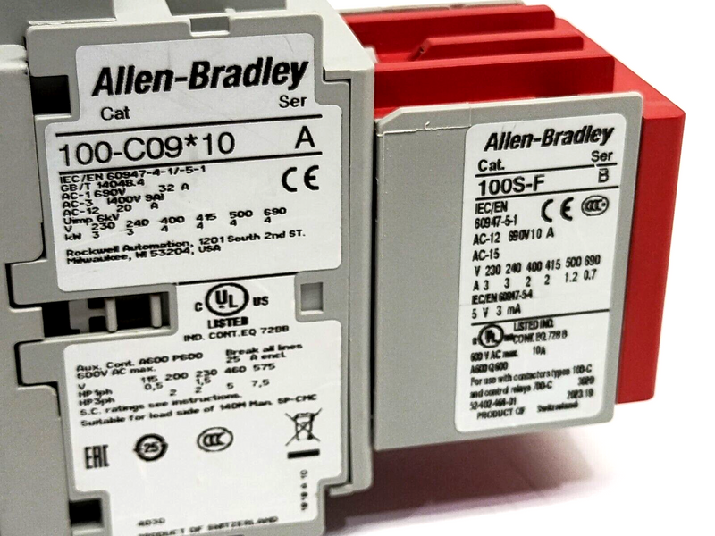 Allen Bradley 100S-C09D14BC Ser. A Safety Contactor 9A 120VAC - Maverick Industrial Sales