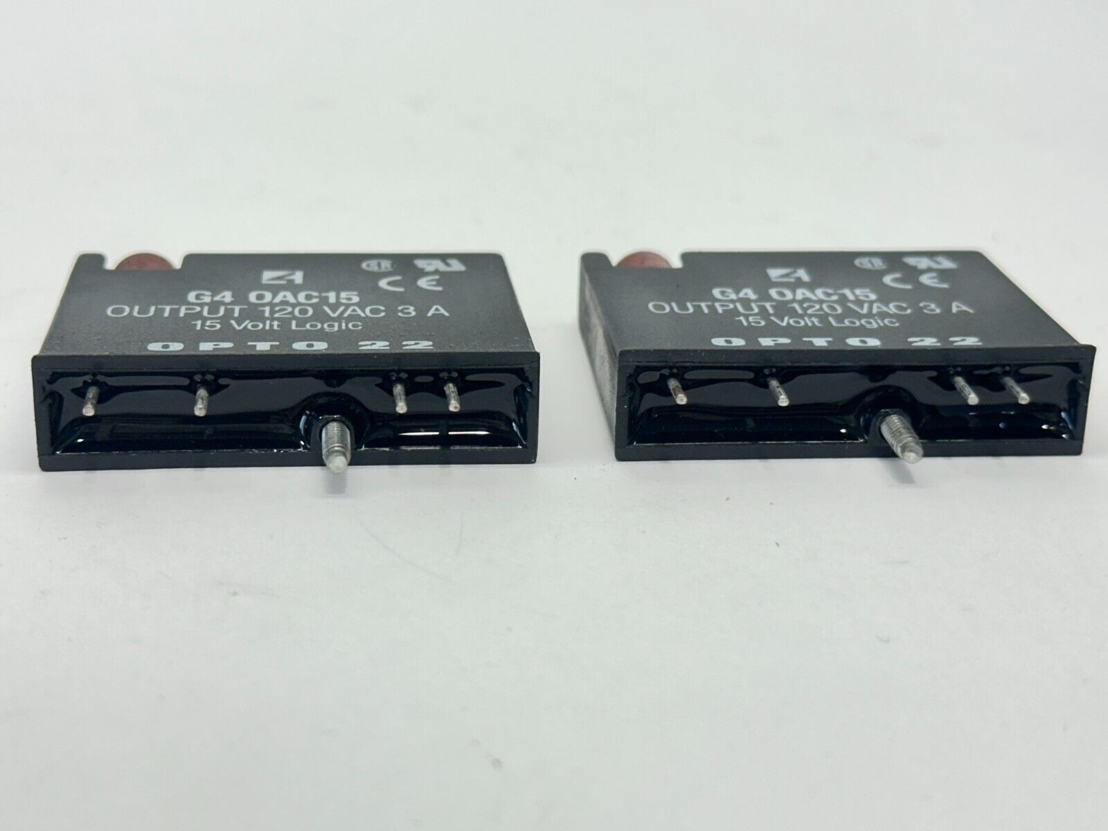 Opto 22 G4OAC15 Output Logic Relay Module 3A 120VAC 15V Logic LOT OF 2 - Maverick Industrial Sales
