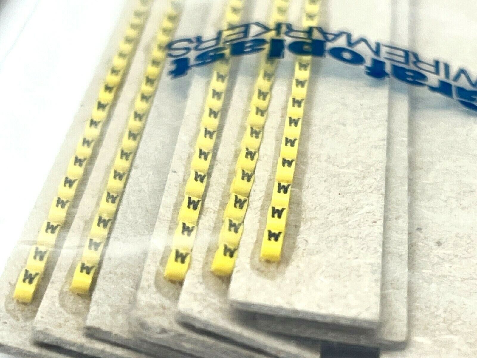 Grafoplast 117 Wire Markers W Black on Yellow 50 Strips - Maverick Industrial Sales