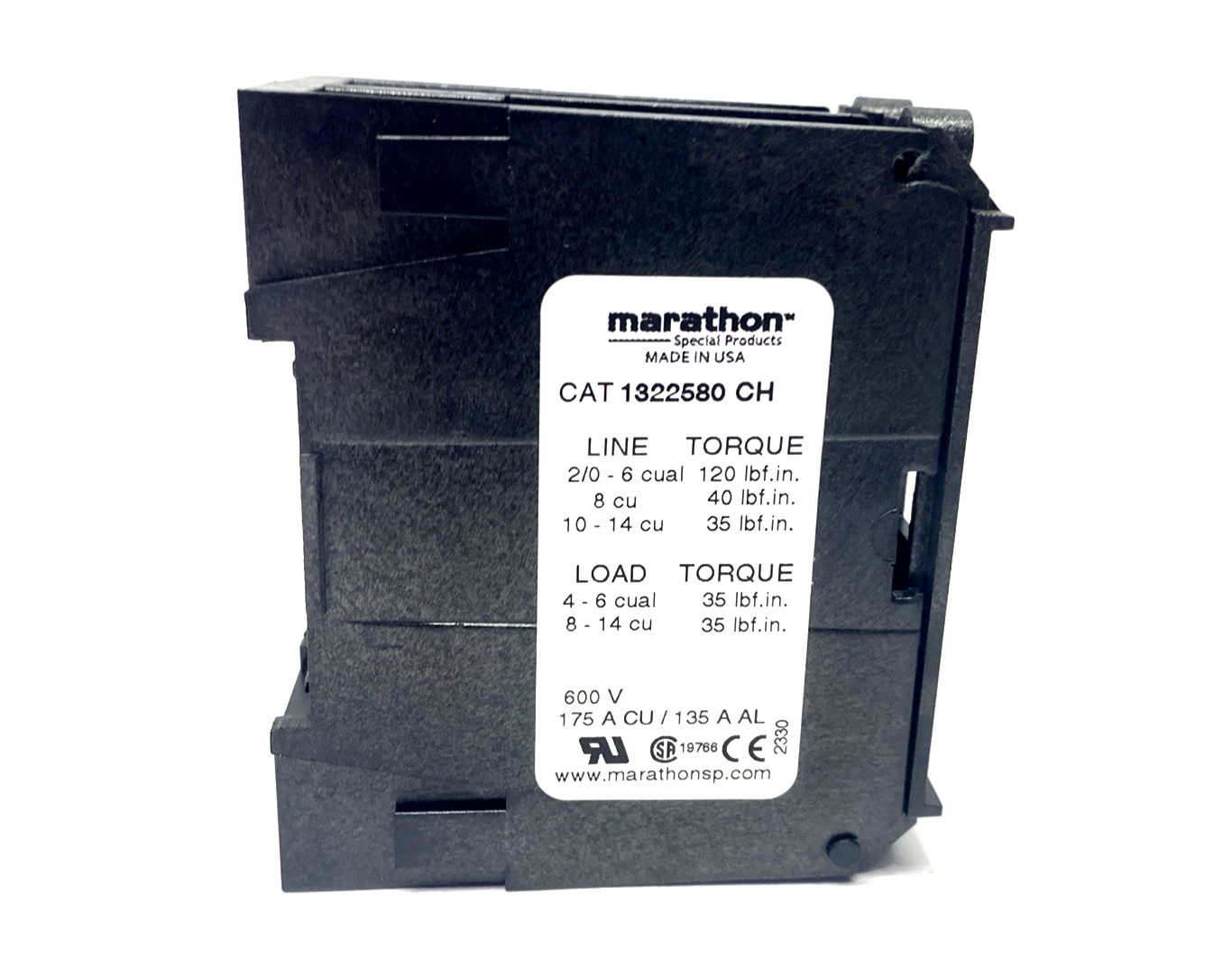 1322580CH | Marathon Power Distribution Block 175A 2P - Used - Maverick Industrial Sales