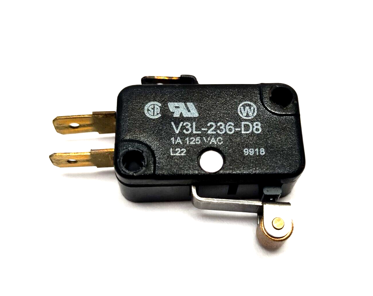 Honeywell Microswitch V3L-236-D8 Miniature Roller Lever Limit Switch 1A 125VAC - Maverick Industrial Sales