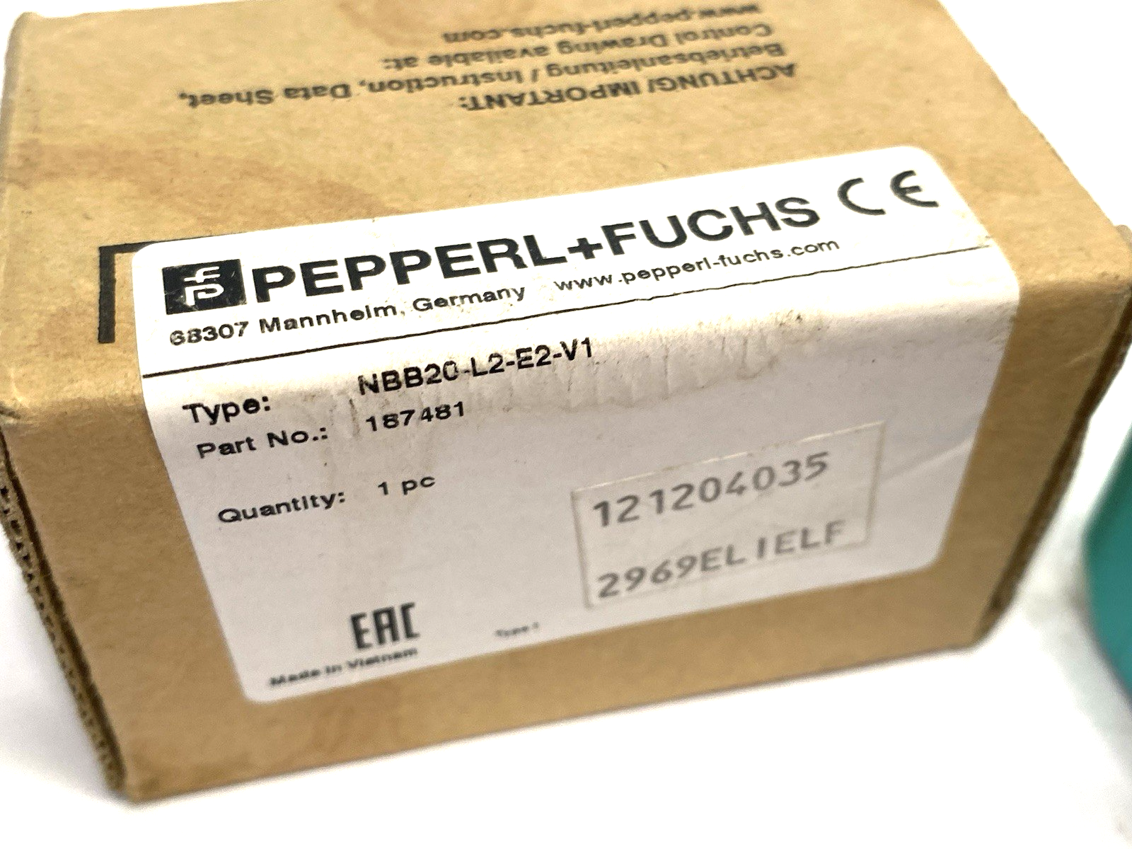NBB20-L2-E2-V1 | Pepperl+Fuchs Inductive Sensor, Bidirectional 20mm Flush, 187481 - New Other - Maverick Industrial Sales
