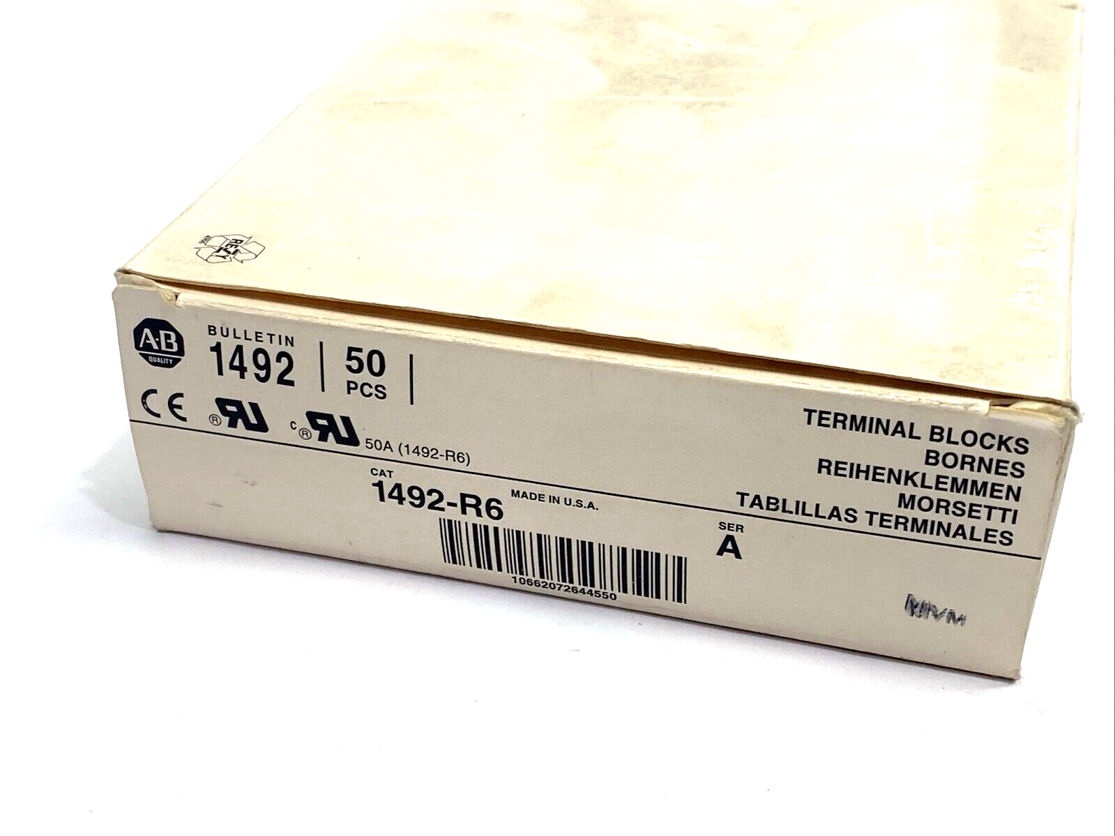 Allen Bradley 1492-R6 Ser. A Terminal Block, Gray, BOX OF 49 - Maverick Industrial Sales