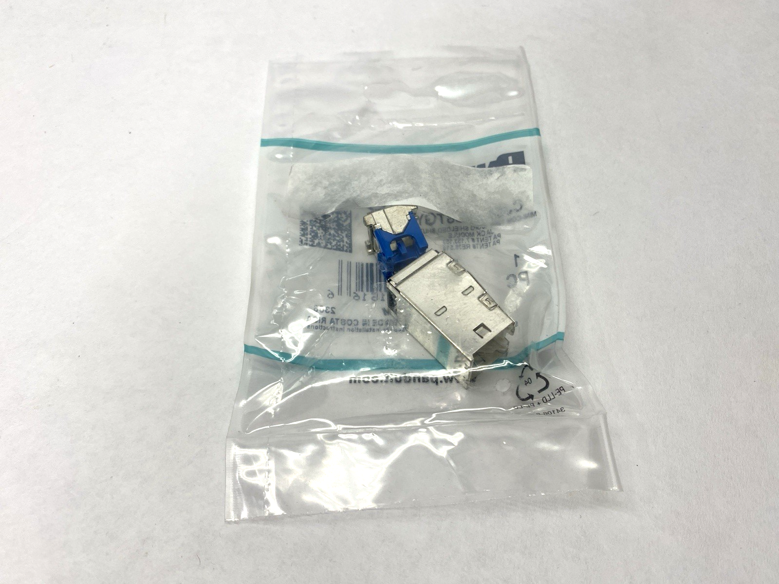 CJSH6X88TGY | Panduit Mini-Com TX6A 10Gig Shielded Shuttered Jack Module TG RJ45 - New - Maverick Industrial Sales