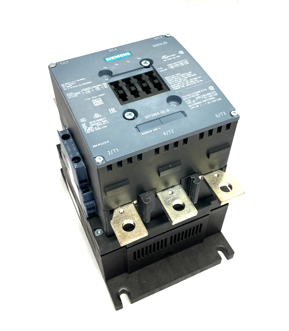 Siemens 3RT1064-6SF36 SIRIUS Power Contactor 3-Pole, up to 250kW - Maverick Industrial Sales