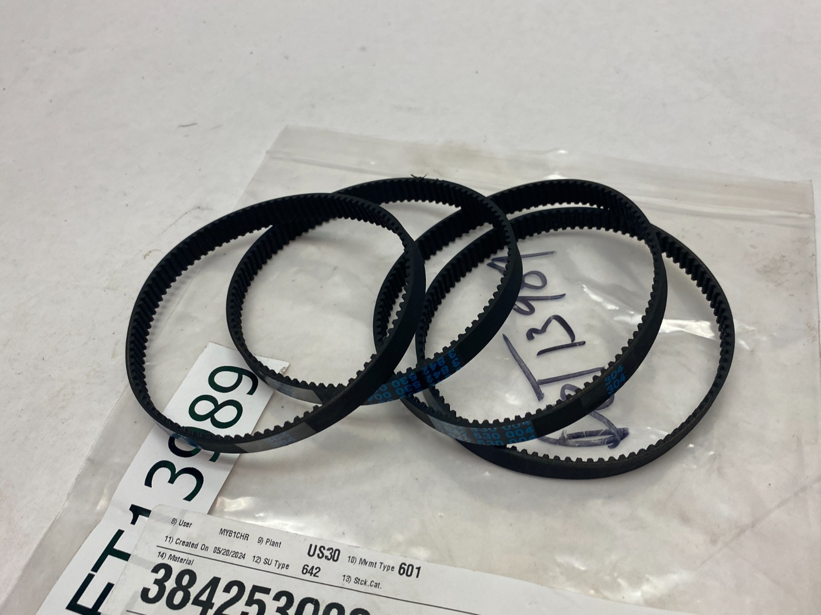 Bosch Rexroth 3842530004 Toothed Belt AS2 LOT OF 4 - Maverick Industrial Sales