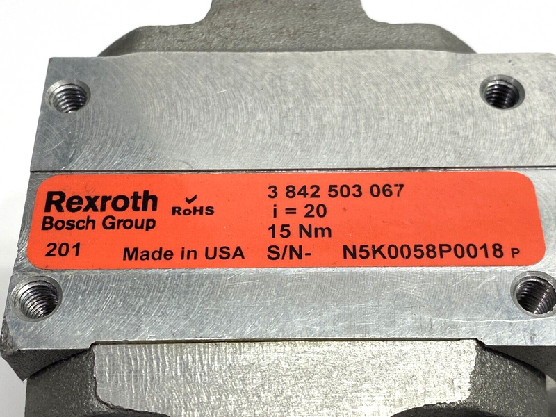 Bosch Rexroth 3842503067 Gear Box - Maverick Industrial Sales