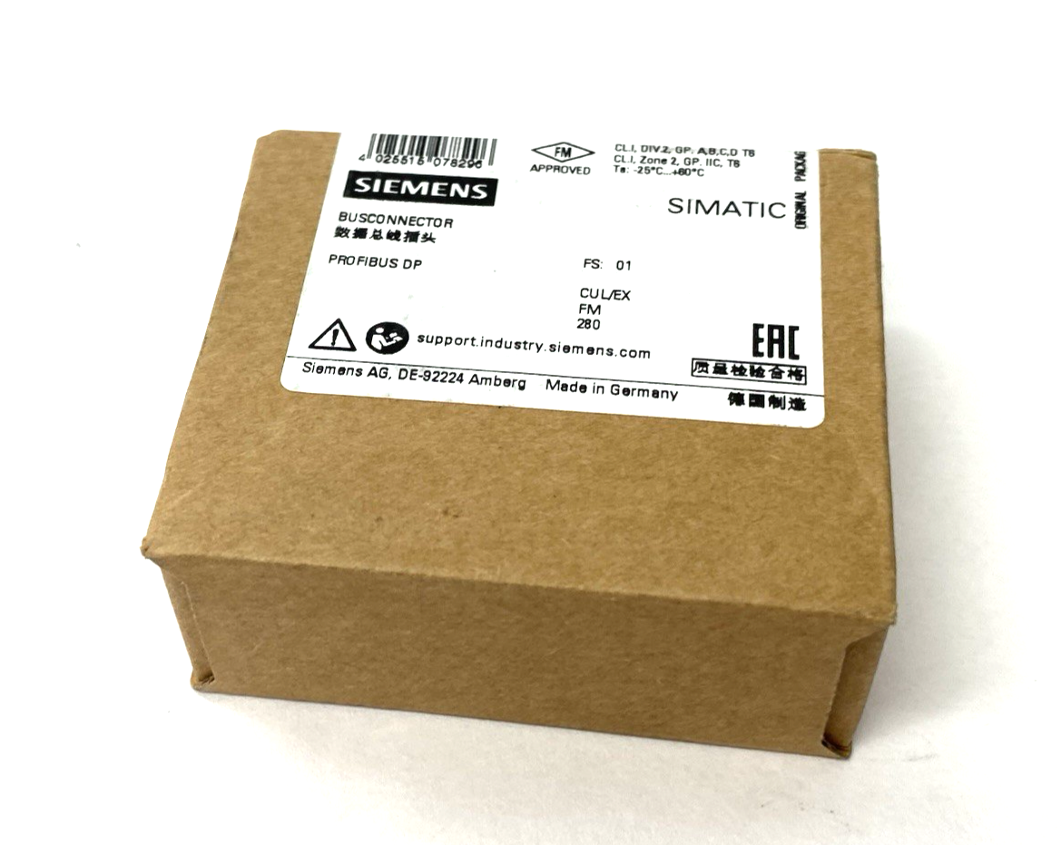 Siemens 6ES7972-0BB42-0XA0 SIMATIC DP PROFIBUS Bus Connector, 35-Degree RS485 - Maverick Industrial Sales