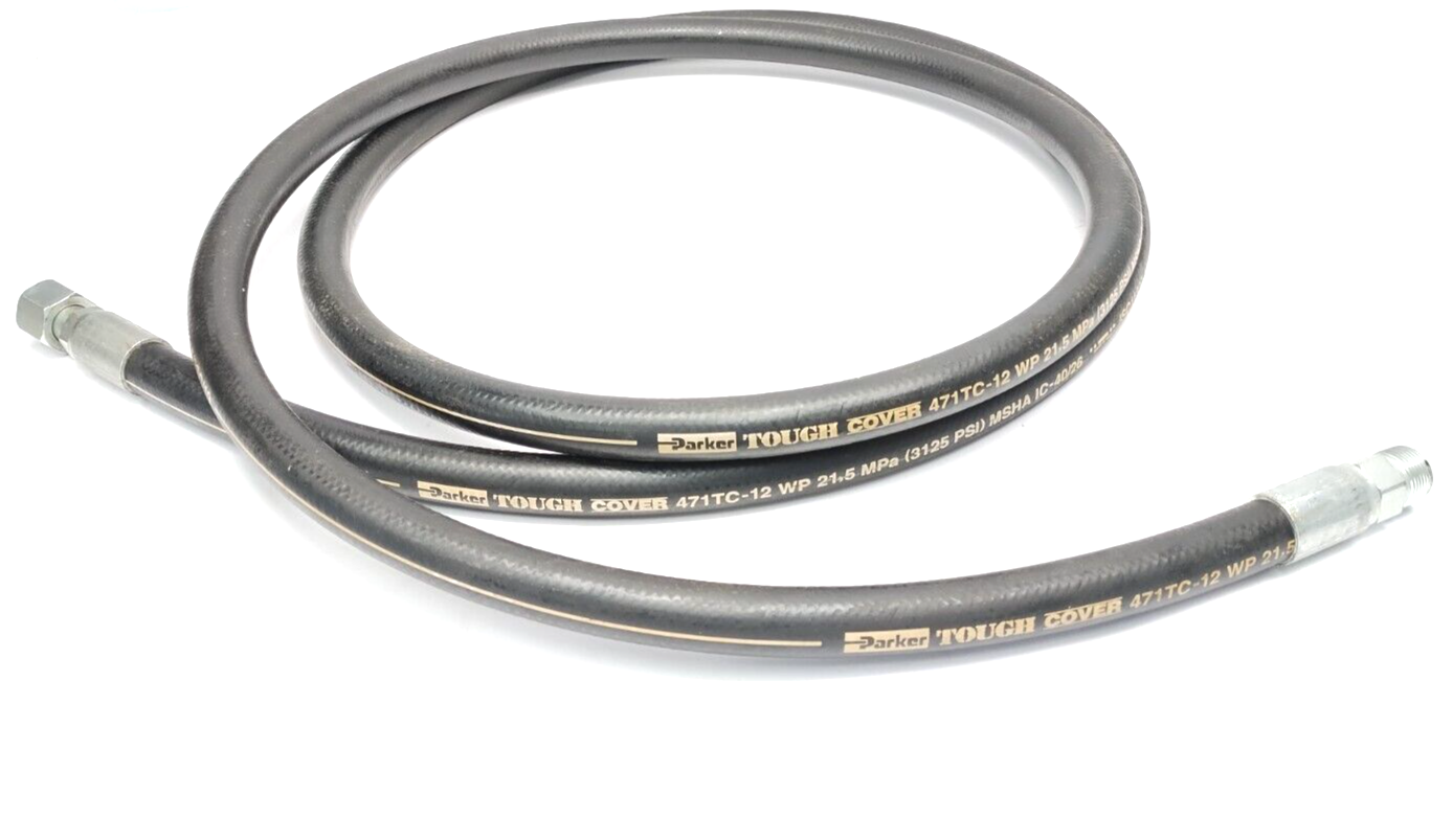 Parker 471TC-12 Tough Cover Hydraulic Hose Male To Female 2500-5800PSI 12FT - Maverick Industrial Sales