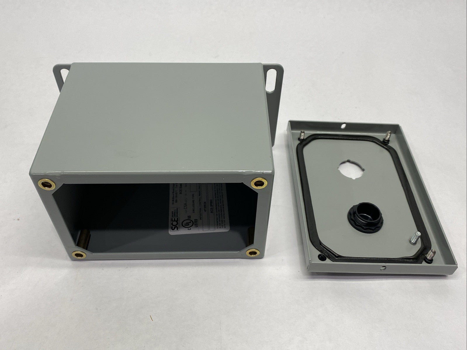 Saginaw Control SCE-2PBXI Pushbutton Enclosure Gray 6 x 4 x 4.75" - Maverick Industrial Sales