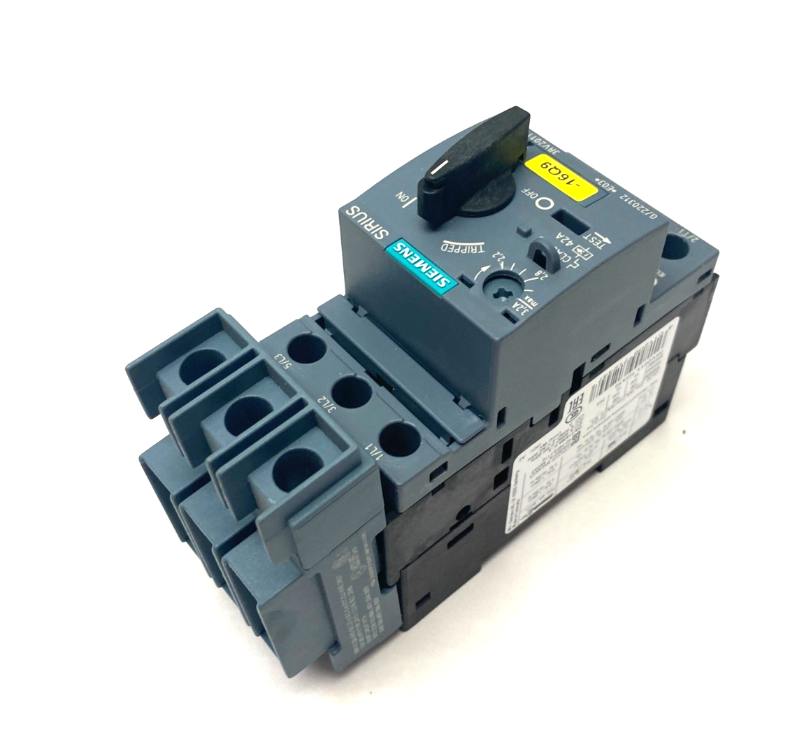 Siemens 3RV2011-1DA10 SIRIUS Motor Starter Circuit Breaker Size S00 3.2A - Maverick Industrial Sales