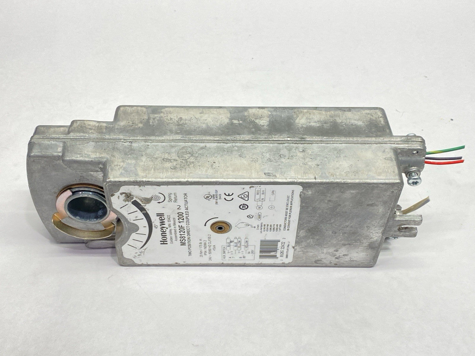 MS8120F1200 | Honeywell Two Position Direct Coupled Actuator 20Nm 24V - For parts or not working - Maverick Industrial Sales