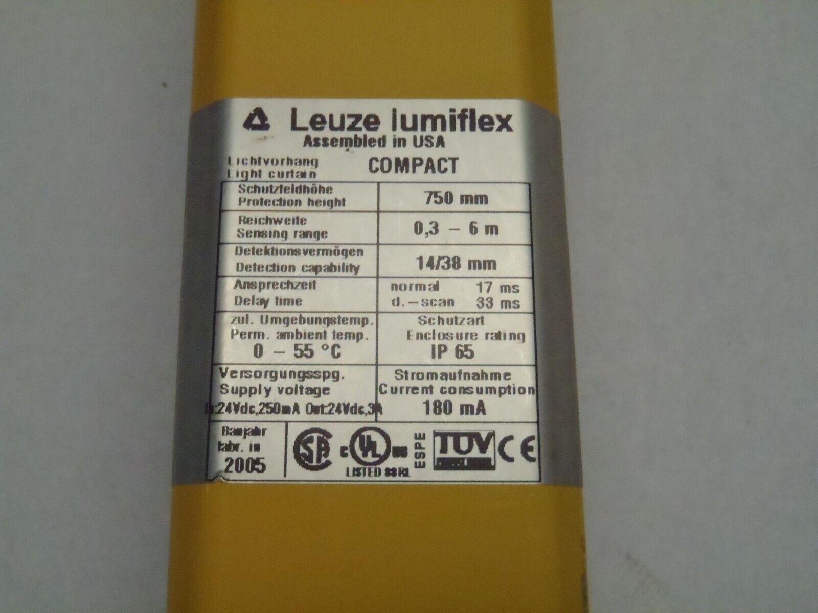 Leuze Lumiflex CT14-300M/150MS/300S-90-BH3 BH5 Light Curtain Transmitter Receive - Maverick Industrial Sales