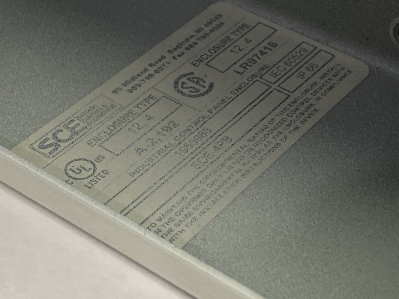 Saginaw Controls SCE-4PB Pushbutton Enclosure 4-Hole Gray - Maverick Industrial Sales