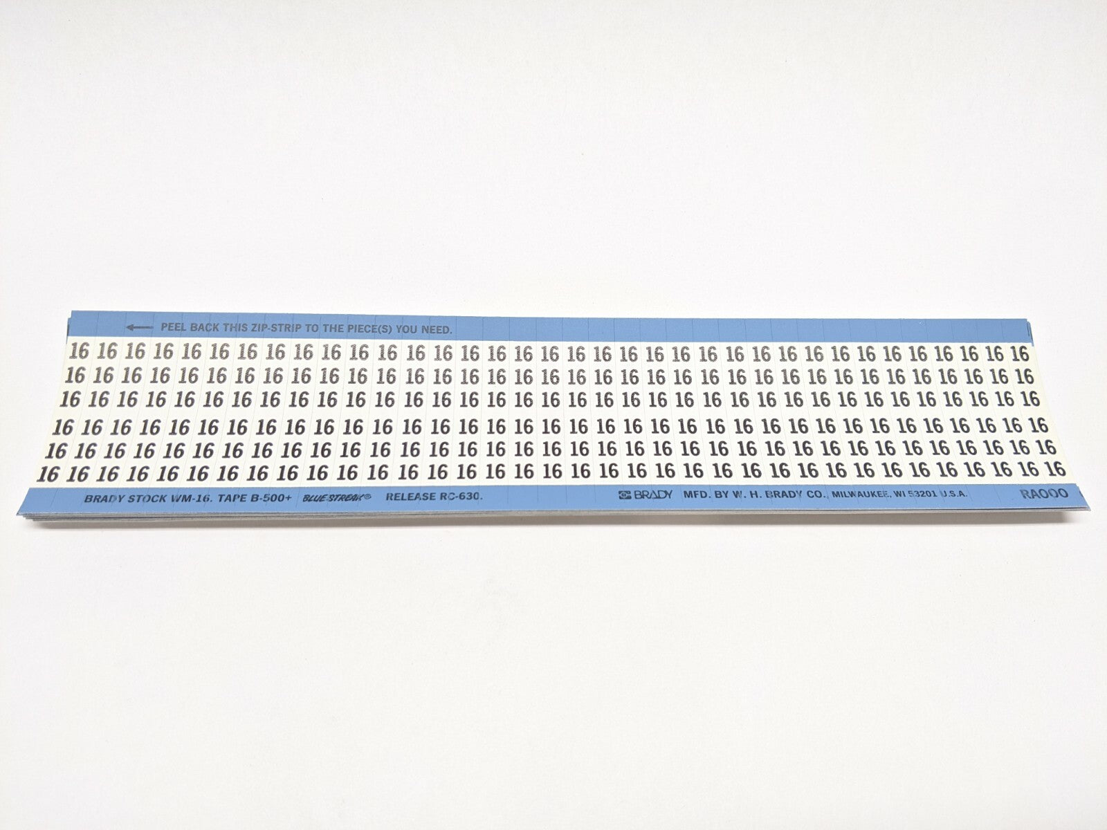 Brady WM-16 Vinyl Cloth Wire Marker LOT OF 10 Sheets - Maverick Industrial Sales