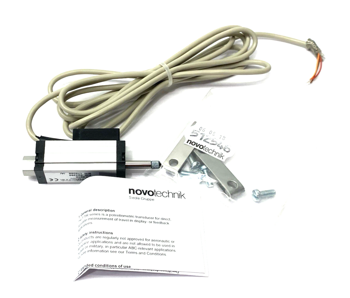 novotechnik TR-0010 Short Stroke Transducer, Potentiometric Spring Loaded 023260 - Maverick Industrial Sales
