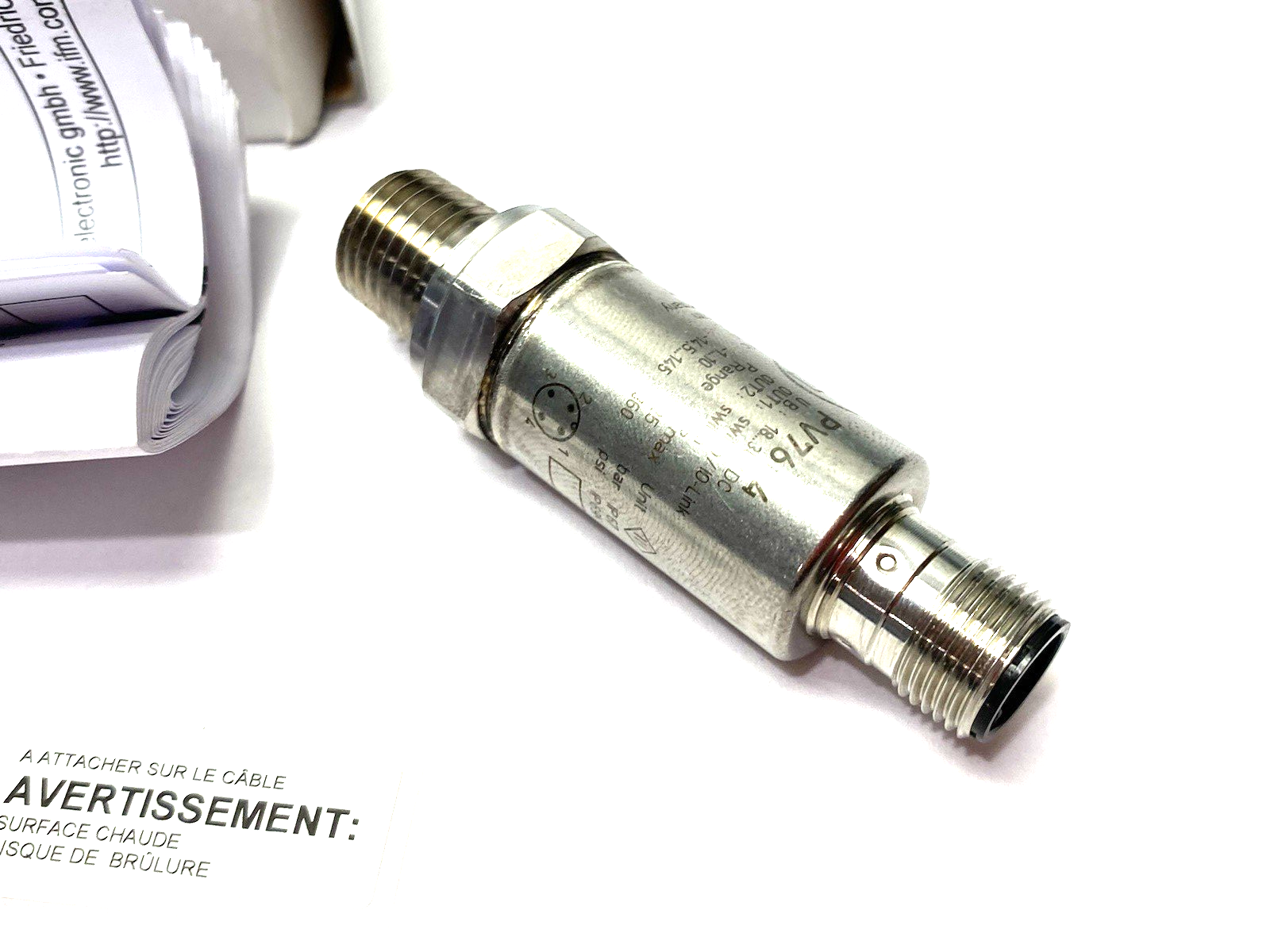 PV7604 | Ifm Pressure Switch w/ IO-Link PV-010-SEN14-UFRVG/US/ / - Used - Maverick Industrial Sales