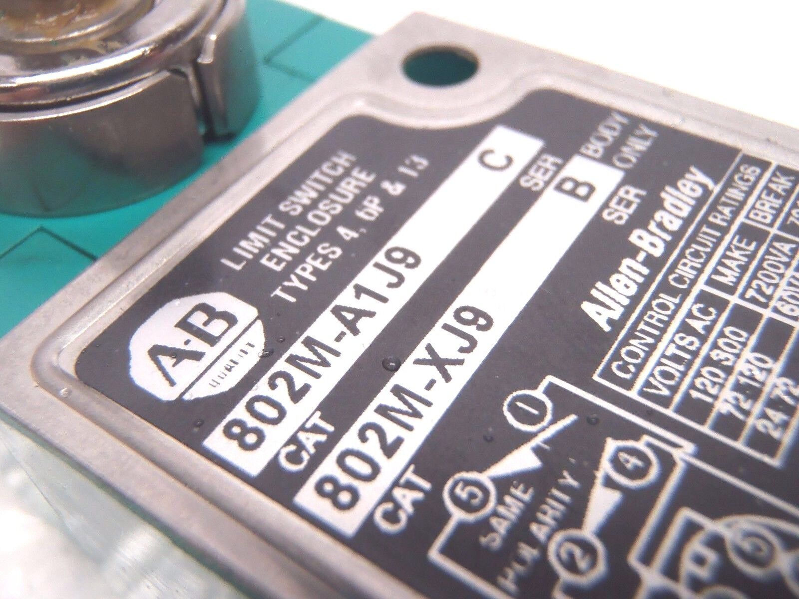 Allen Bradley 802M-A1J9 SER C. Pre-Wired Factory Sealed Limit Switch - Maverick Industrial Sales