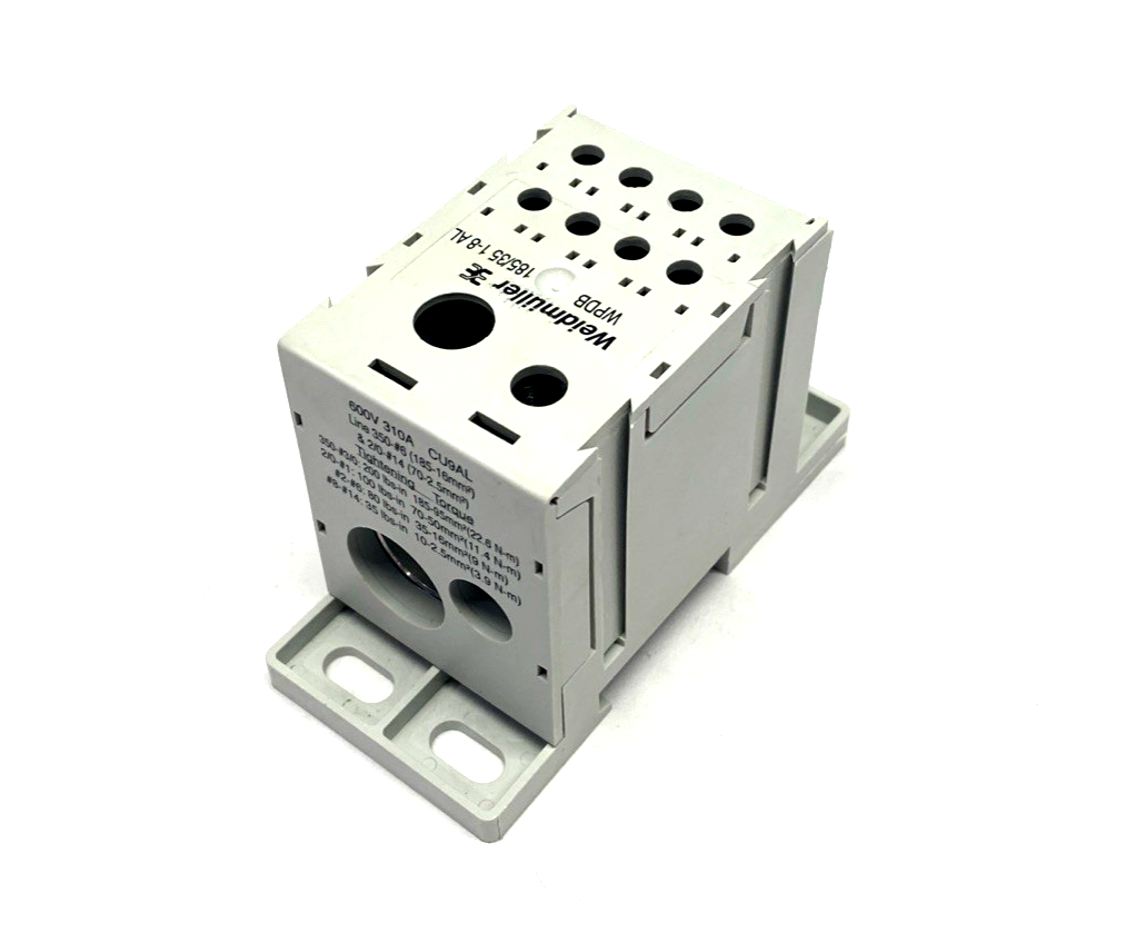 Weidmuller 1879420000 Distribution Block 600V 310A CU9AL, WPDB 185/35 1-8 AL - Maverick Industrial Sales