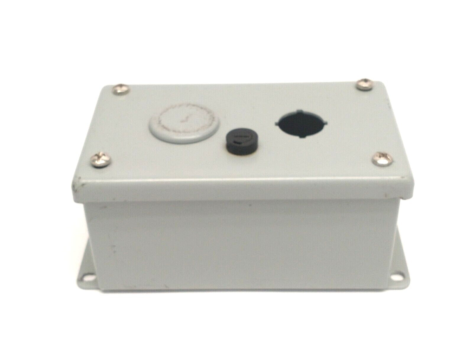 E2PBG | Hoffman Type 12 Pushbutton Enclosure 2PBx22.5mm 5.75" x 3.25" x 2.75" Gray - Used - Maverick Industrial Sales