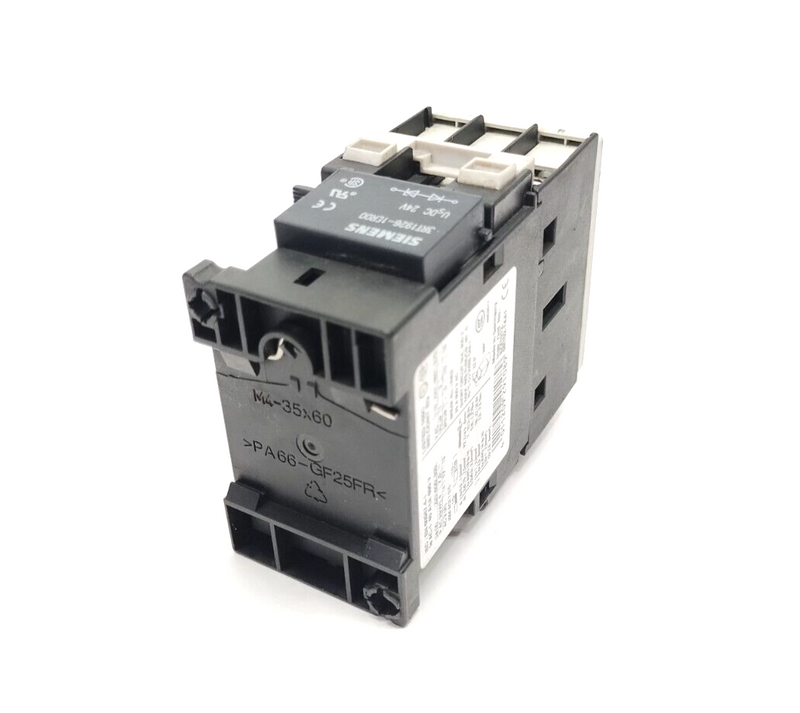 Siemens 3RT1025-1BB40 Contactor 17A 7.5kW 400VAC 24VDC 3P 3ZX1012-0RT02-1AA1 - Maverick Industrial Sales