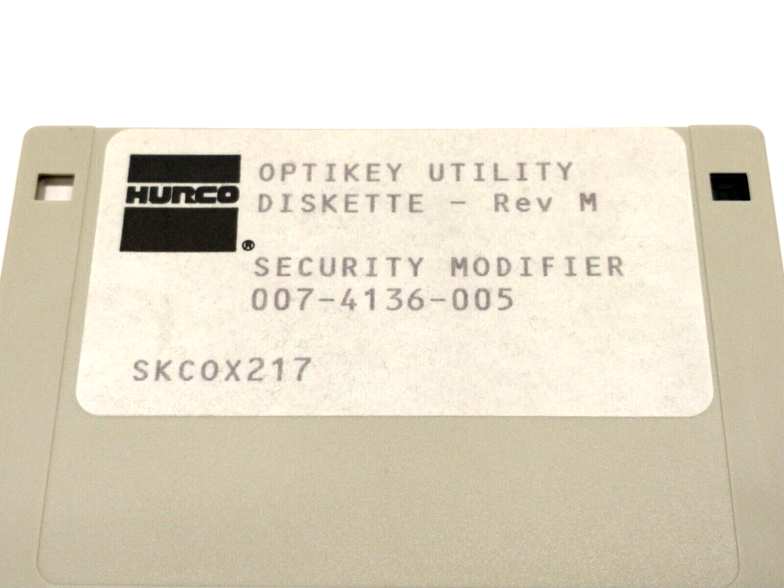 Hurco 007-4136-005 Rev M Optikey Utility Diskette Security Modifier, SKCOX217 - Maverick Industrial Sales