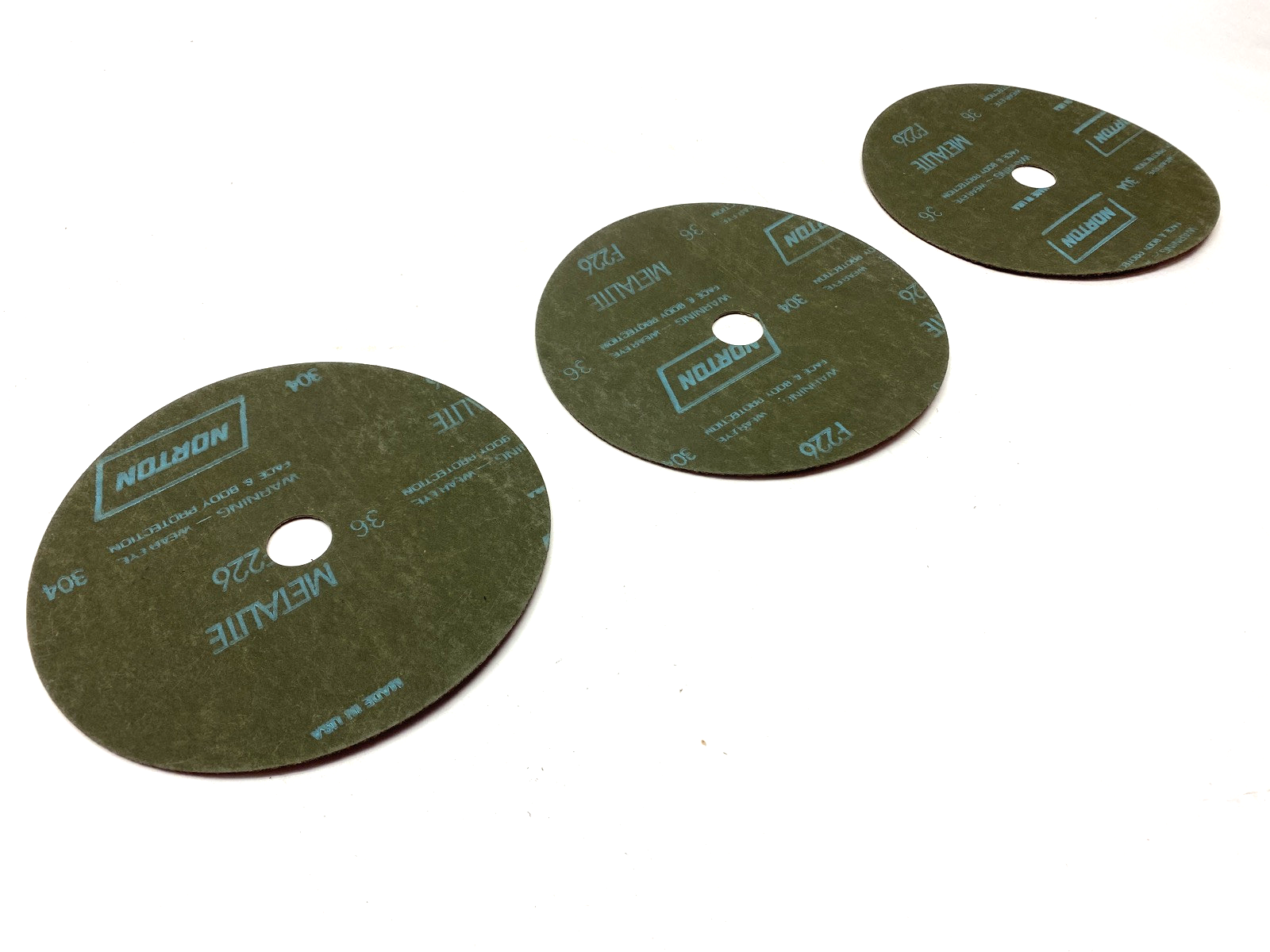 Norton F226 Metalite Abrasive Disks 7" x 7/8" LOT OF 3 - Maverick Industrial Sales