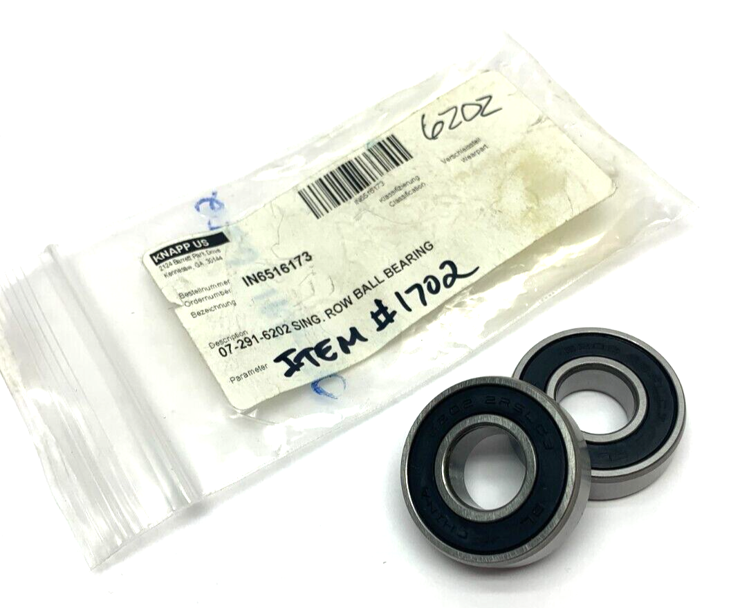 6202 | Fafner Single Row Sealed Ball Bearing LOT OF 2 - New Other - Maverick Industrial Sales