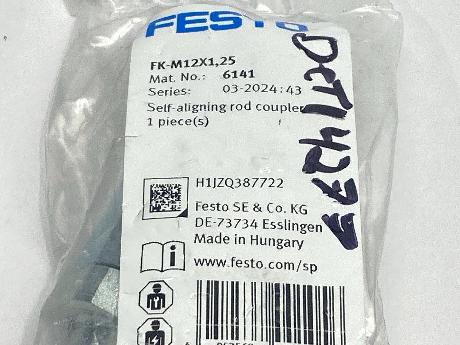 Festo FK-M12X1,25 Self-Aligning Rod Coupler 6141 - Maverick Industrial Sales