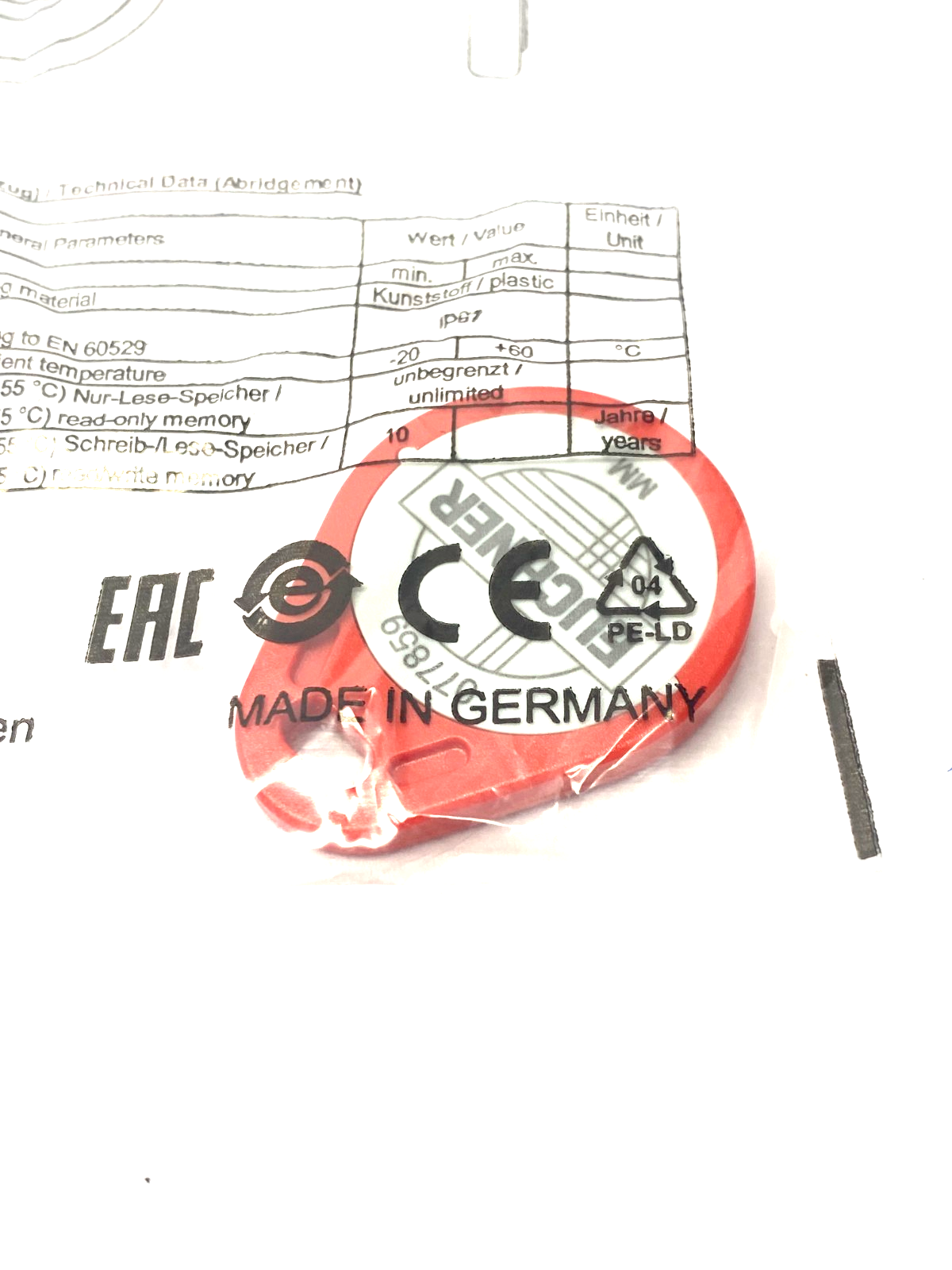 Euchner EKS-A-K1RDWT32-EU Electronic Key Read/Write 077859 - Maverick Industrial Sales