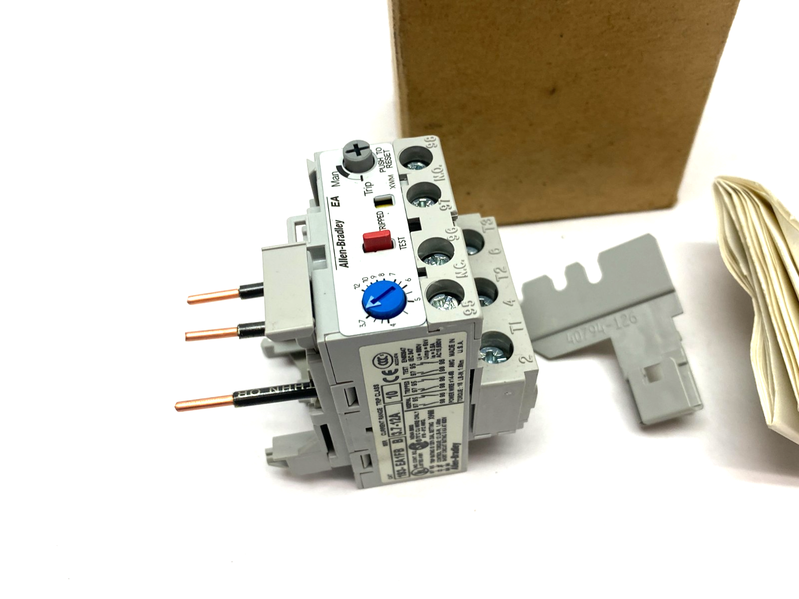 193-EA1FB | Allen Bradley Ser. B Overload Relay 3.7-12A, Solid-State, Class 10 - New – Open box - Maverick Industrial Sales