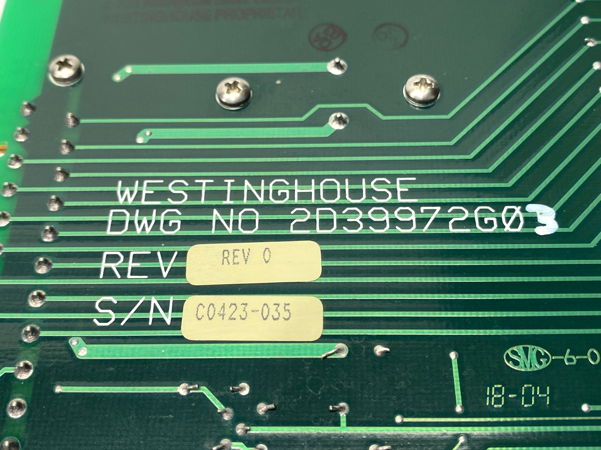 Westinghouse 2D39972G03 Rev 0 Slave Cycler Decoder Stationary PCB - Maverick Industrial Sales