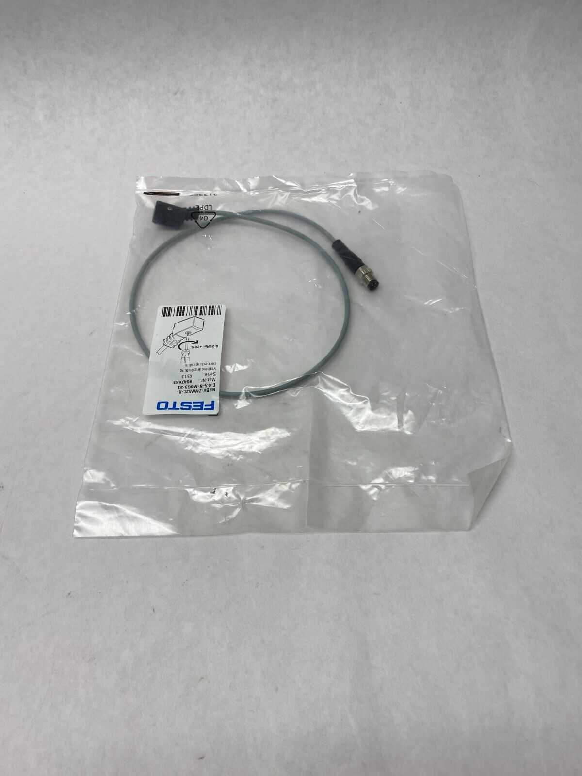 Festo NEBV-Z4WA2L-R-E-0.5-N-M8G3-S1 Connecting Cable 8047683 - Maverick Industrial Sales