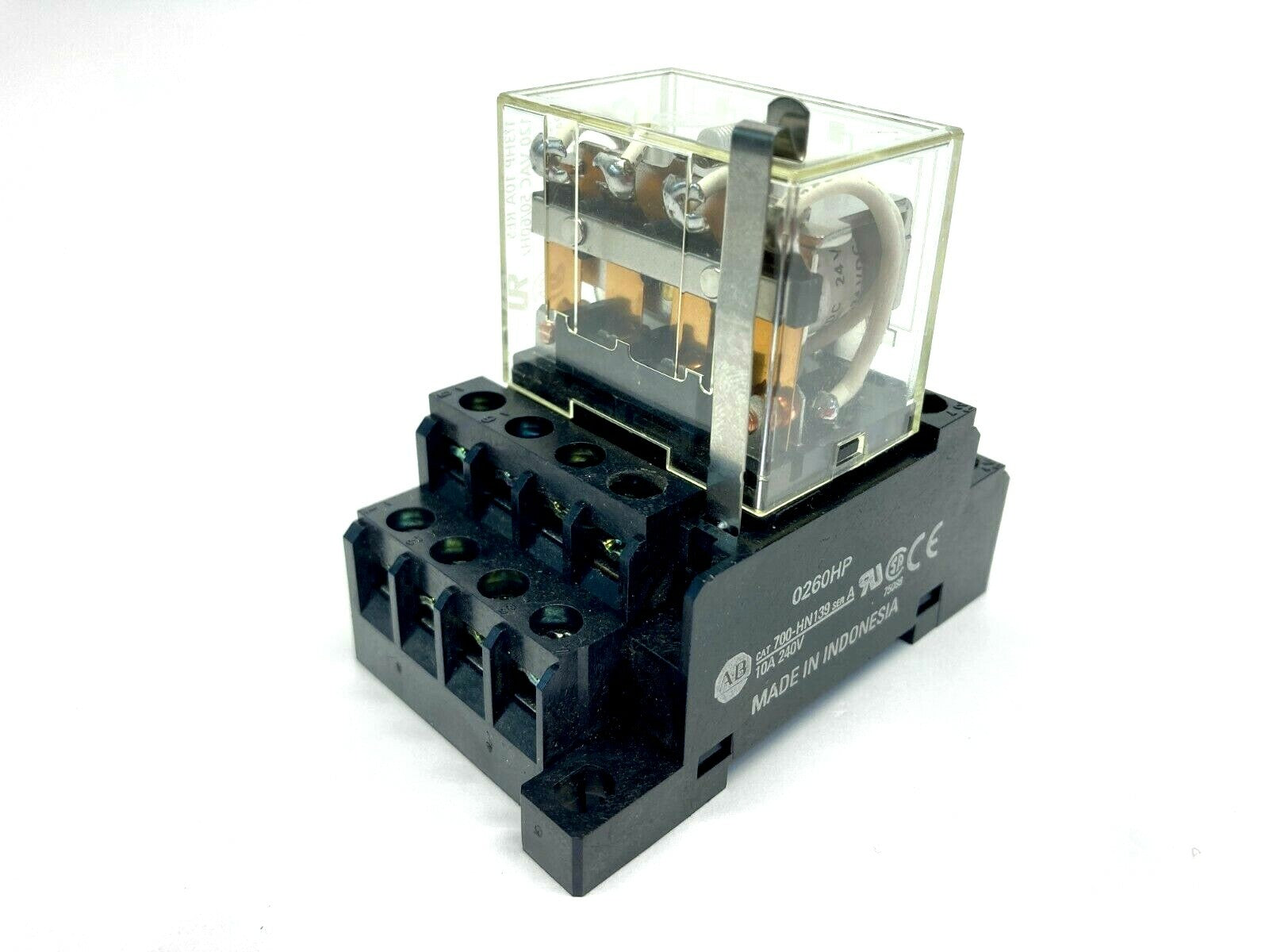 700-HN139,700-HF34Z24 | Allen-Bradley 700-HN139 Ser A Relay Base w/ 700-HF34Z24 Ser B Relay - Used - Maverick Industrial Sales